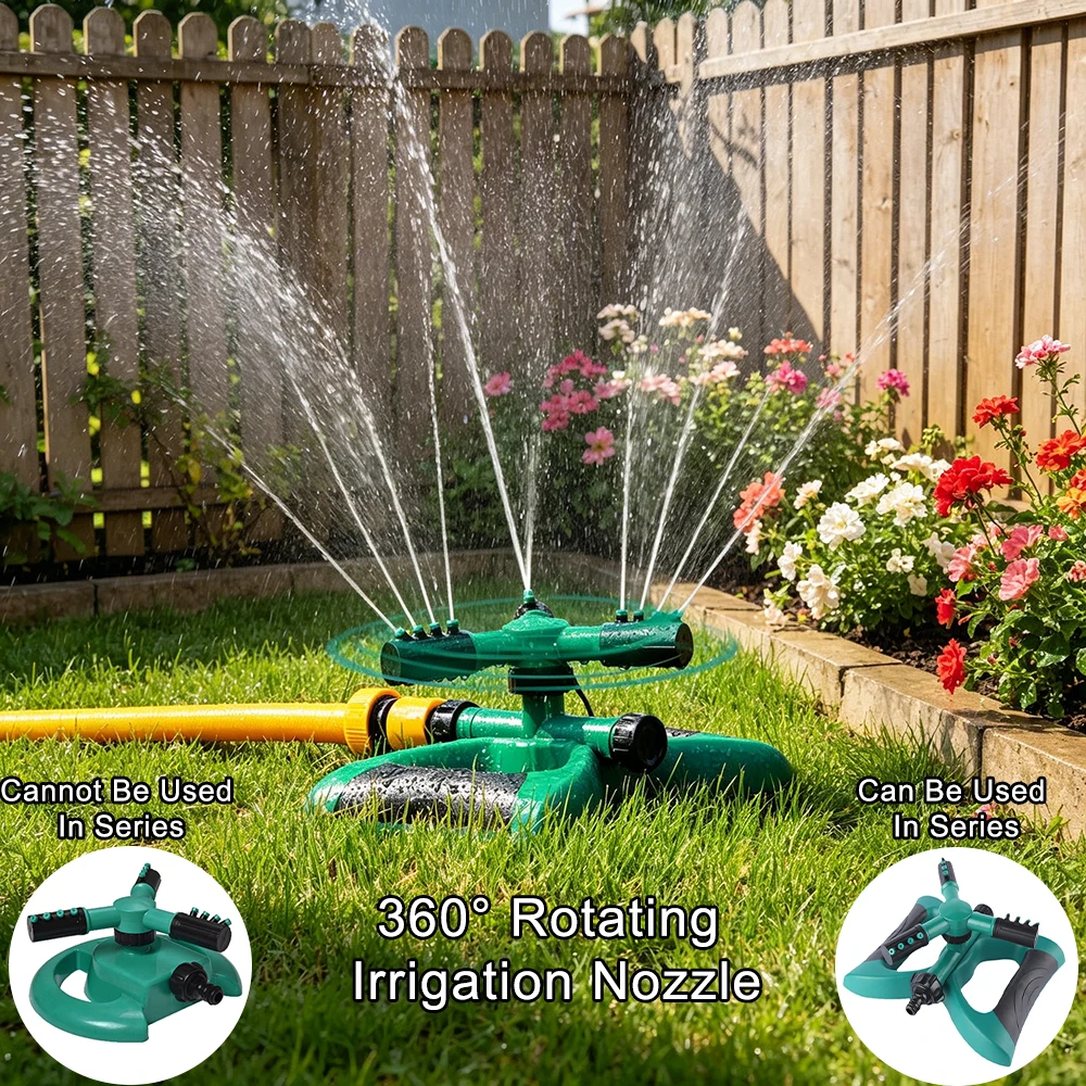 360 °   Rotierende Bewässerungsdüse, Gartenbewässerungs-Sprinkler, Rasen-Bewässerungssystem für Haus und Garten zur Blumenbewässerung