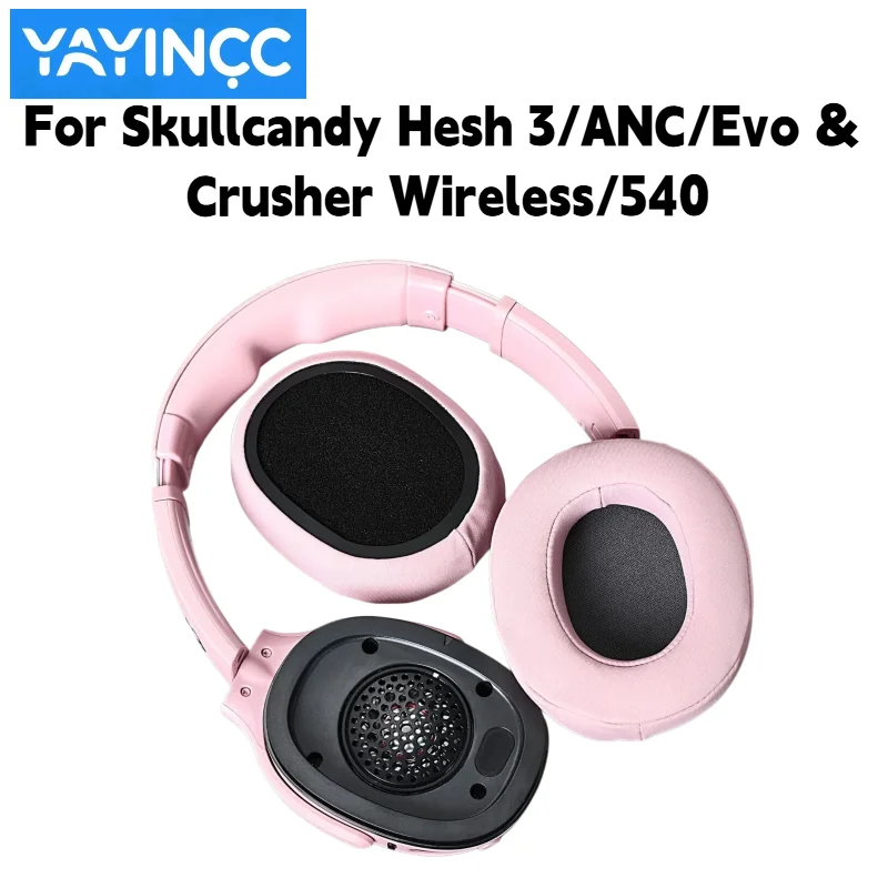 Ersatz-Ohrpolster aus Yoga-Gewebe, die nie abblättern, für Skullcandy Hesh 3/ANC/Evo & Crusher Wireless/540 Kopfhörer, Reparaturteile – Detail 6