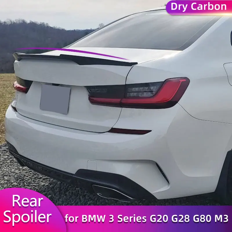 

Prepreg Dry Carbon Rear Trunk Spoiler Wings for BMW 3 Series G20 G28 G80 M3 Sedan 2020-2022 Racing Rear Spoiler Boot Wing Lip