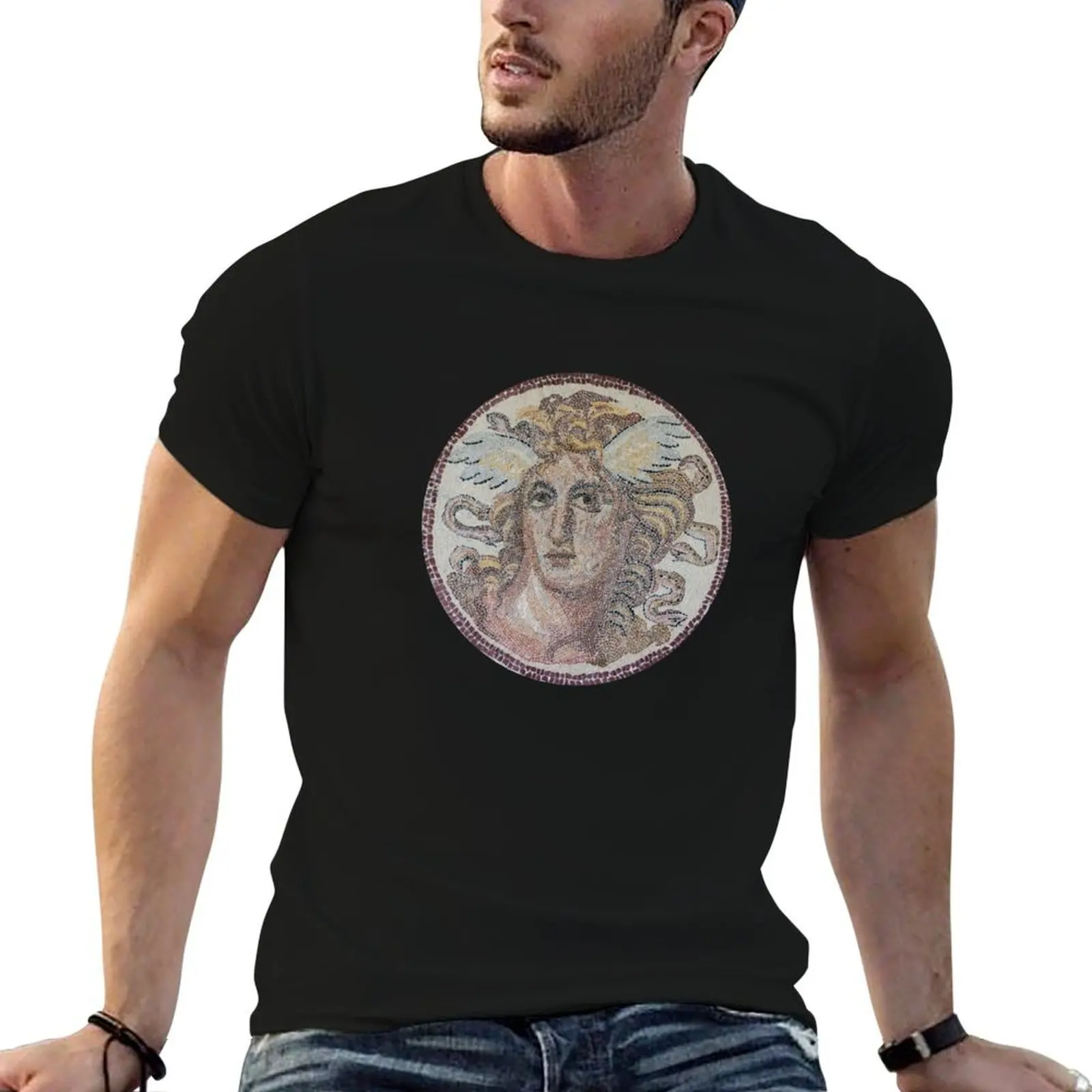 

Medusa Roman Mosaic T-Shirt t shirt man luxury cotton t shirt man T-Shirt