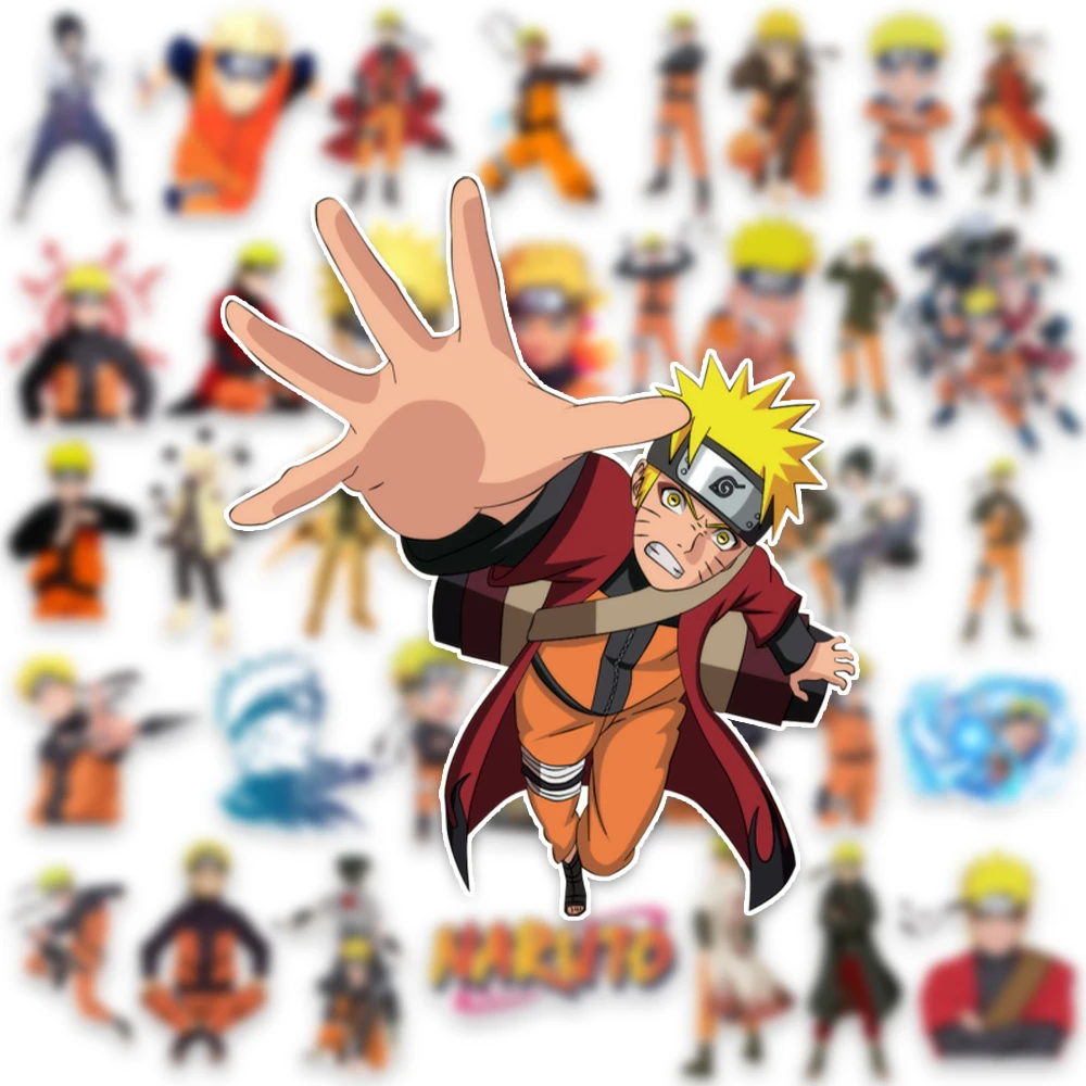50 قطعة حقيبة ناروتو أنيمي ملصق الكتابة على الجدران اوتشيها ساسوكي اوزوماكي ناروتو الهاتف الغيتار المحمول دفتر لاصقة تزيين