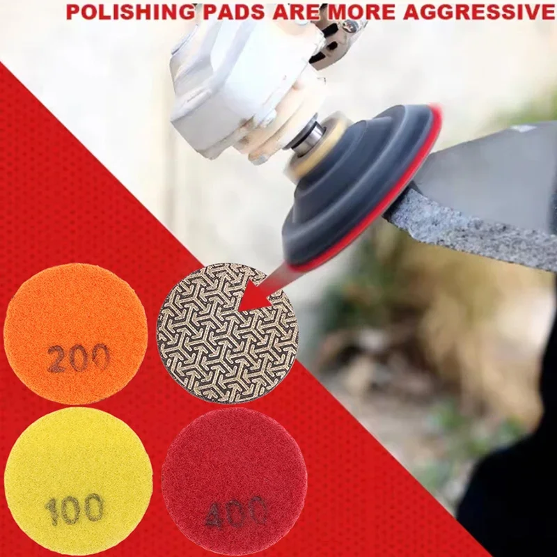 

1Pc 50mm Electroplated Diamond Polishing Pads Fast Removal Tile Glass Concrete Stone Metal Grinding And Polishing