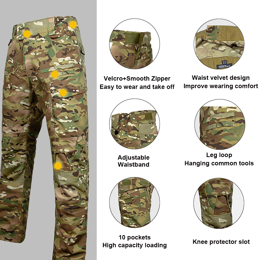 Tactical training suit  G4 Frog Suit Airsoft game Shirts Pants Waterproof Training Combat Camouflage Outdoor Hunting Clothes