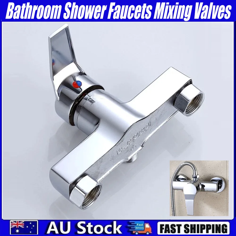 Triple Bathtub Hot and Cold Mixing Water Faucet Sink Spray Double Shower Head Deck Taps Home Improvement Parts