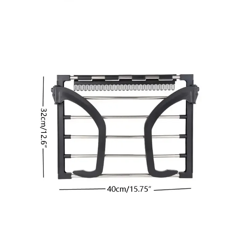 Folding Shoes Towel Radiator Towel Clothes Folding Pole Airer Dryer Drying Rack 5 Rail  Holder  Decoration Accessories