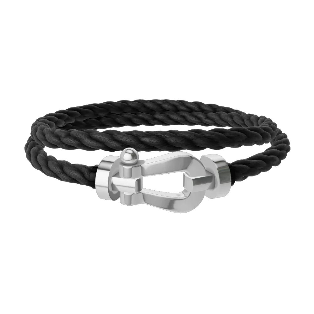 

2026 High-Quality Fashion Classic L Size Hoop Bracelet with Double Strands of Rope