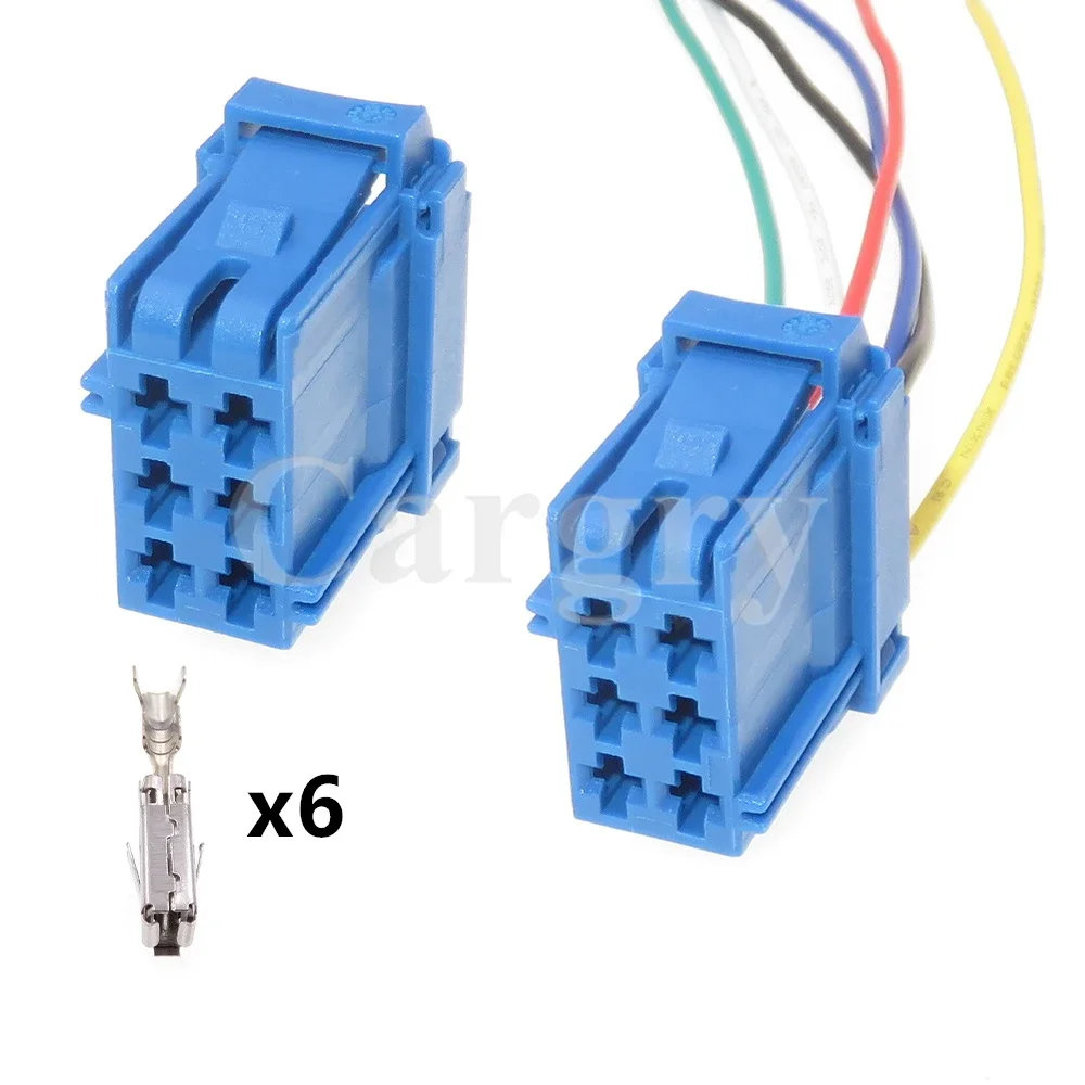 1 Set 6P 1-965641-1 8-968970-1 Auto Wiring Terminal Unsealed Socket AC Assembly Car Plastic Housing Connector