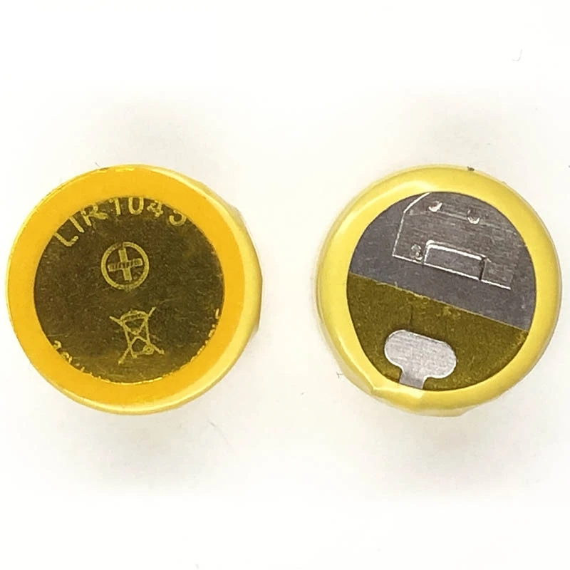 2 unids/lote LIR1045 3,6 V pila de botón batería recargable de carcasa de acero 40mAh para auriculares Bluetooth TWS