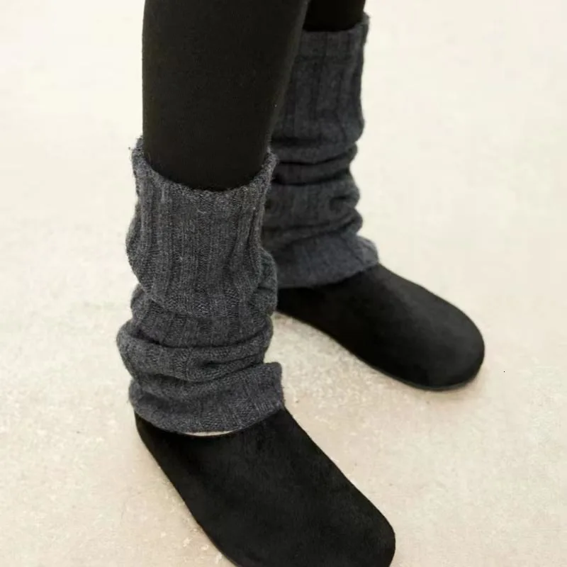 Women's Warm Wool Scrunch Socks High Quality Classic Thick Knit Thermal Foot Sleeve Winter Designer Leisure Solid Color Outdoor