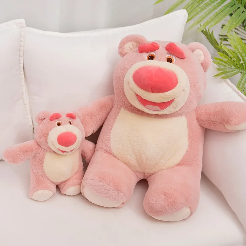 Disney Toys Lotso Plush Toy Pillow Cartoon Strawberry Bear Plush Doll Kawaii Strawberry Bear Plush Doll Christmas Gift for Girls