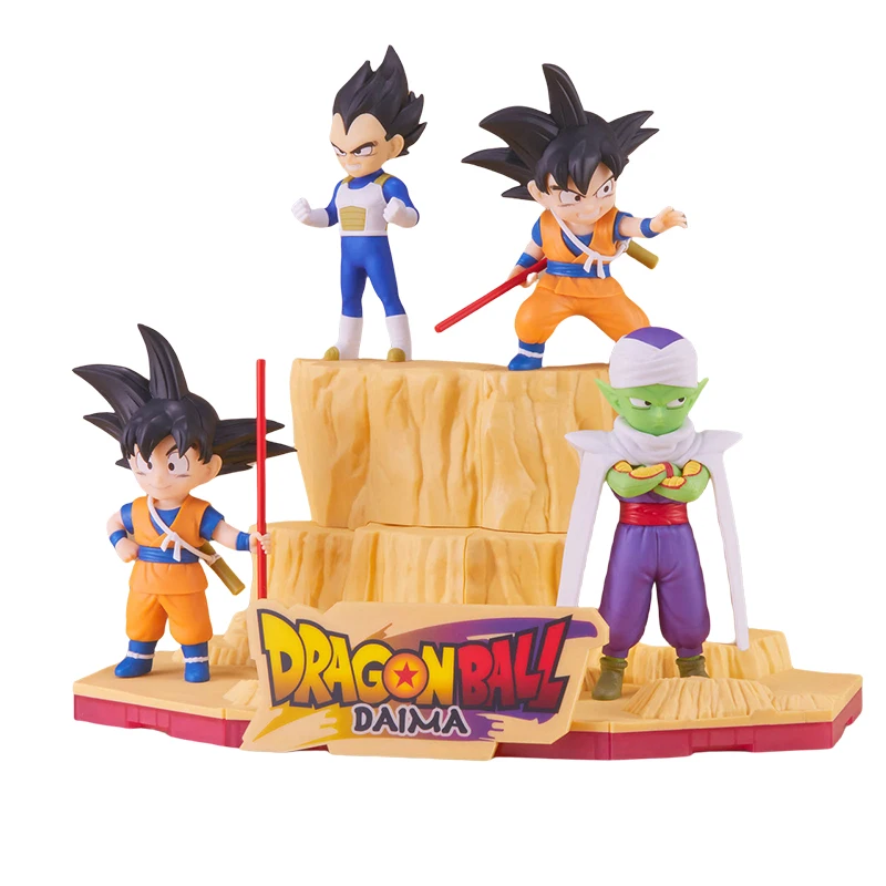 Bandai oryginalna Dragon Ball DAIMA MODEL KIT Son Goku (mini) Vegeta Piccolo Anime figurka montaż zabawka ozdoba prezent dla dzieci