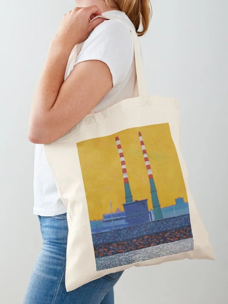 The Poolbeg Chimneys (Dublin, Ireland) Tote Bag Lady bags shopping bag canvas bags Bag