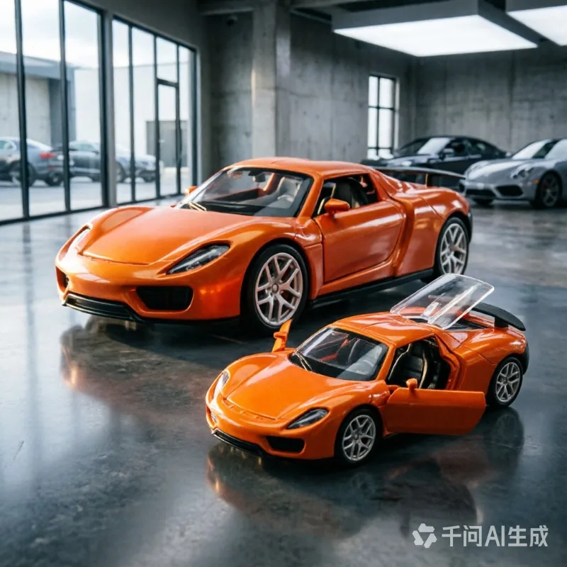 

201 Modified Sports Car Model La Bao Series Matte Black Solid Color Alloy Simulation Vehicle Decorative Toy for Kids &Collectors