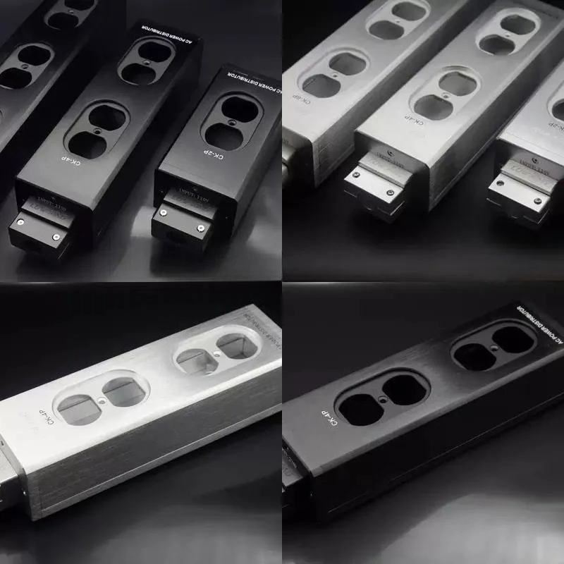 Suitable for Extra Thick Aluminum Alloy Power Strip 10MM Wire Drawing 2-6 Positions American Standard Direct Wire Entry