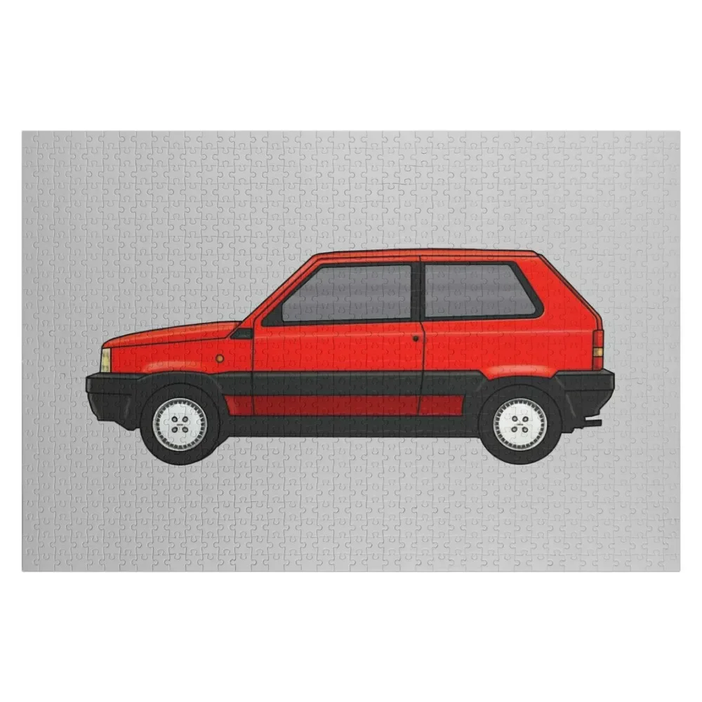 Fiat panda rosso Puzzle Animali in legno Gioco Puzzle per bambini