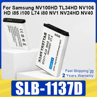 SLB-1137D Camera Battery 1000mAh Rechargeable Battery For Samsung NV100HD TL34HD NV106 HD i85 i100 L74 i80 NV1 NV24HD NV40