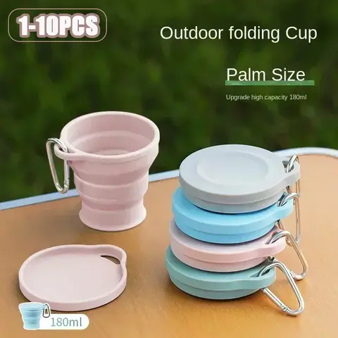 1-10PCS 접이식 대용량 컵 미니 텔레스코픽 컵 실리콘 휴대용 티 컵 뚜껑 커피 텔레스코픽 컵과 야외 여행 Best5 1-10PCS 접이식 대용량 컵 미니 텔레스코픽 컵 실리콘 휴대용 티 컵 뚜껑 커피 텔레스코픽 컵과 야외 여행 Best5