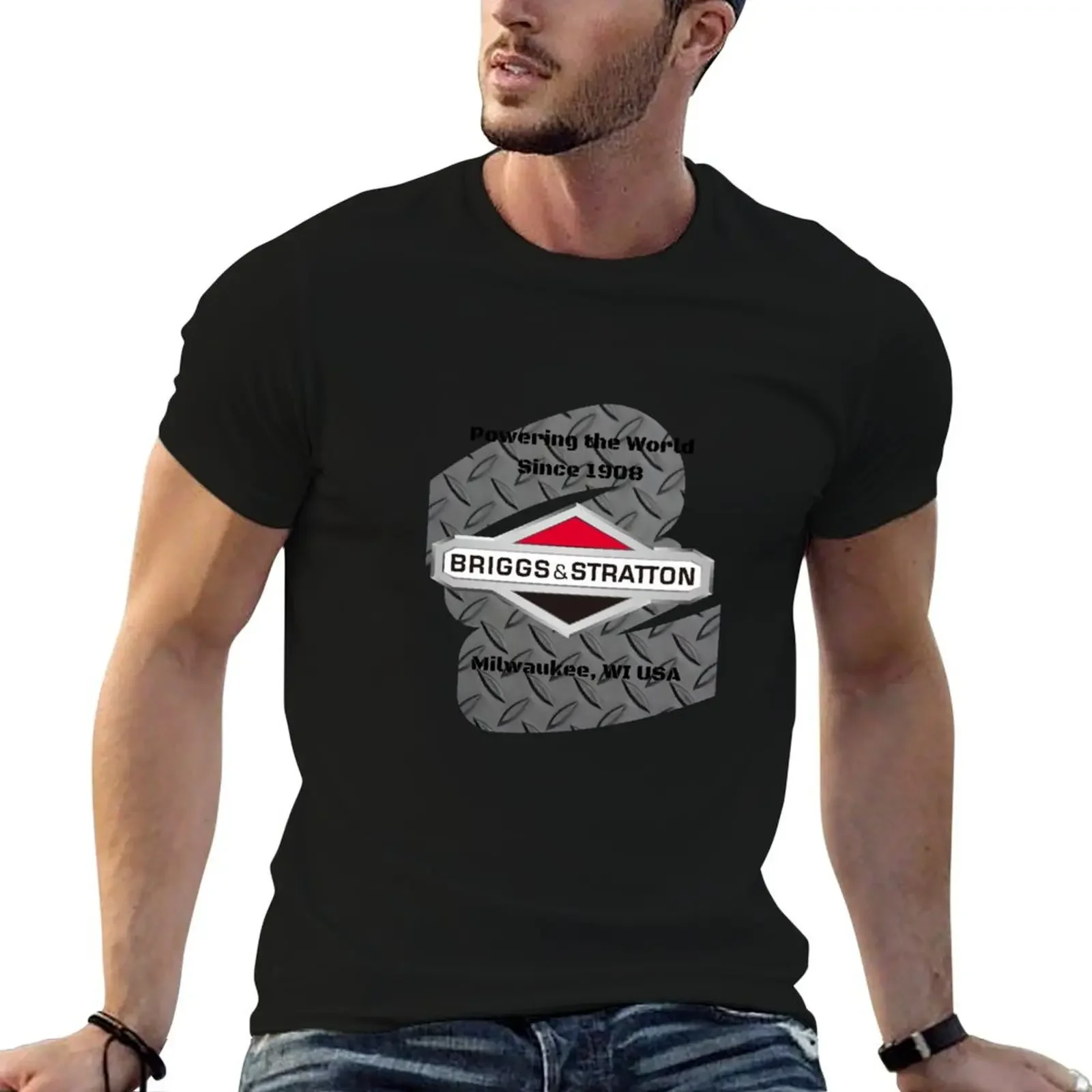 Diamond plate Classic Briggs and Stratton Engine T Shirt T-Shirt graphics aesthetic clothes designer shirts mens plain t shirts