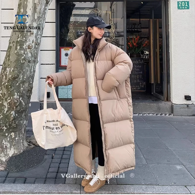 

Зимний пуховик, корейская версия, ультрадлинное плюшевое изоляционное одеяло до колена до щиколотки, женская новая модель 2025 года