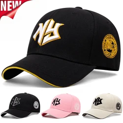 Men's Fashion NY Letter Embroidered Cap Adjustable Hip Hop Baseball Cap Unisex Outdoor Sun Hat Snapback Hat Trucker Cap