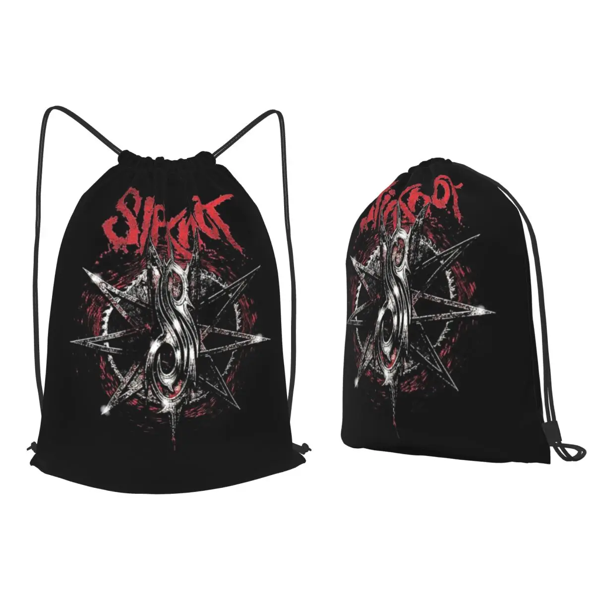S-Slipknots Heavy Mental Music  Backpacks Fashion Drawstring Bags Sports Bag Book Bags for Man Woman School