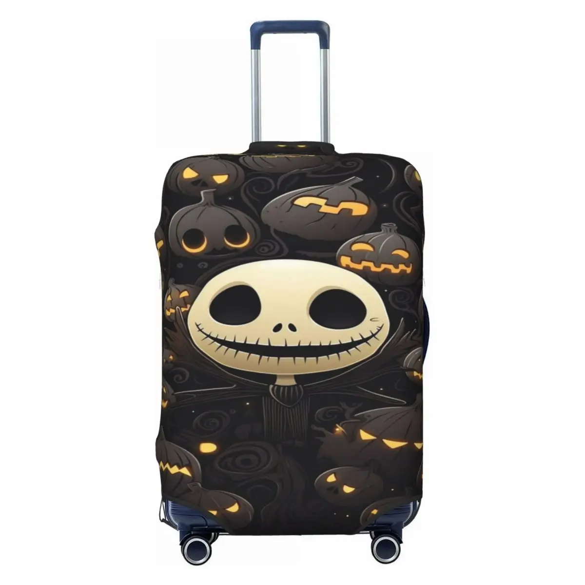 

Custom Jack Skellington Halloween Luggage Cover Elastic Travel Suitcase Protective Covers Fits 18-32 Inch