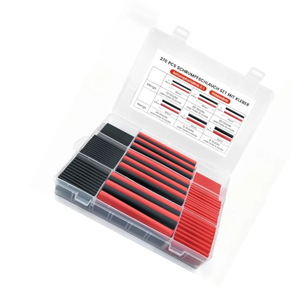 3 1 Ratio Heat Shrink Tubing Wire Harness Maintenance Flexible Insulation Seals 70-125 C Double-walled Construction