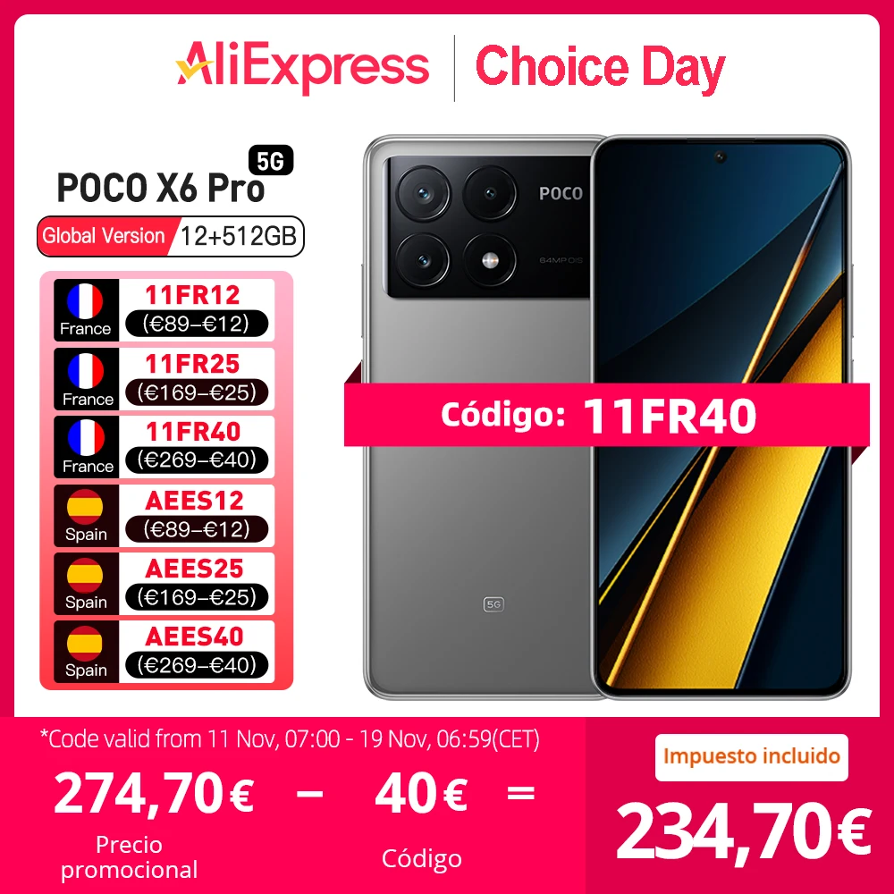 POCO X6 Pro 5G, Smartphone, Global Version, NFC, 256GB / 512GB, Dimensity 8300-Ultra, 6.67