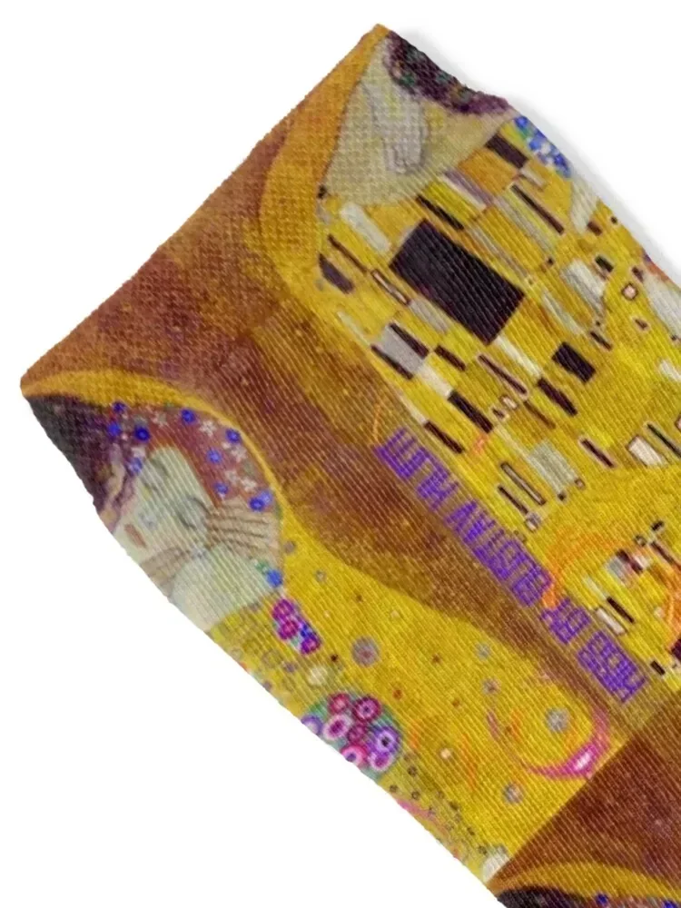 قريبة من قبلة من غوستاف كليمت جوارب سعيدة متحركة جوارب أساسية للفتيات والرجال #2