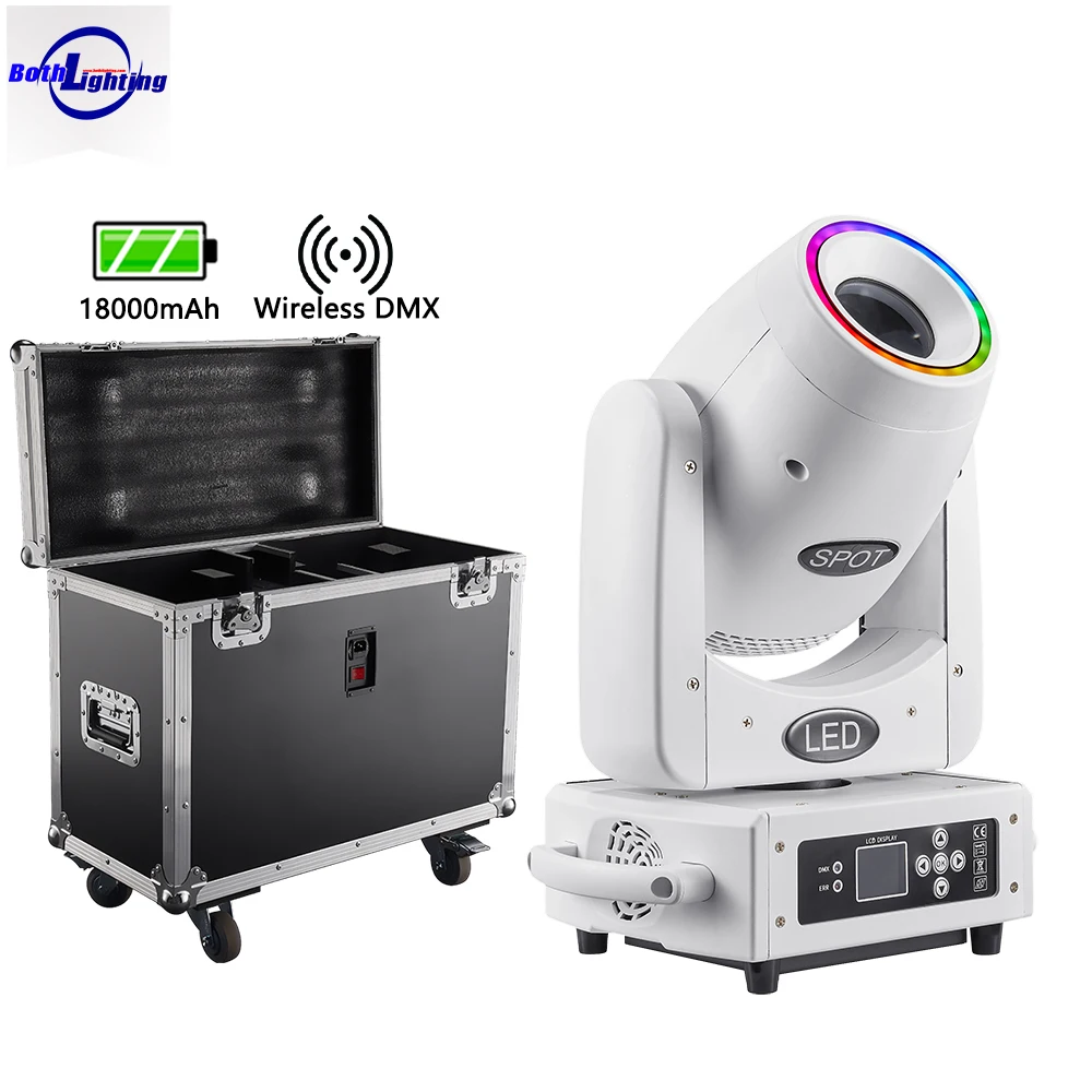 Both Lighting 100w Battery Spots Moving Head Light Wireless DMX Sharpy Lights For DJ Wedding Party Club Event Stage Effects