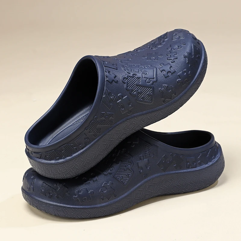 Men High Quality Chef Anti Slip Work Flat Bottomed Kitchen Waterproof Indoor Casual Walking Shoes Loafers Women's Slippers