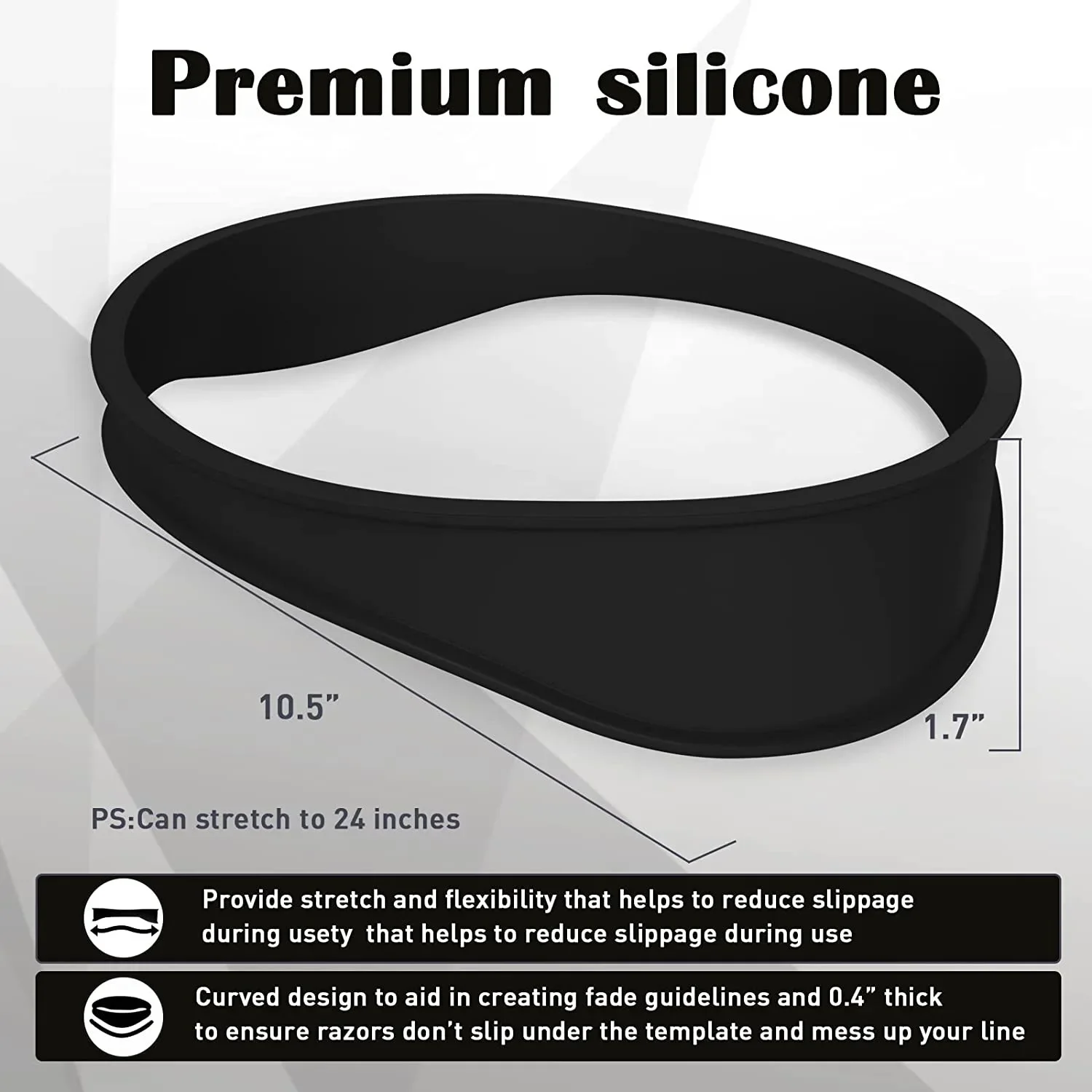 DIY Home Haircuts Curved Headband Silicone Neckline Shaving Template and Hair Cutting Guide Hair Styling Tool