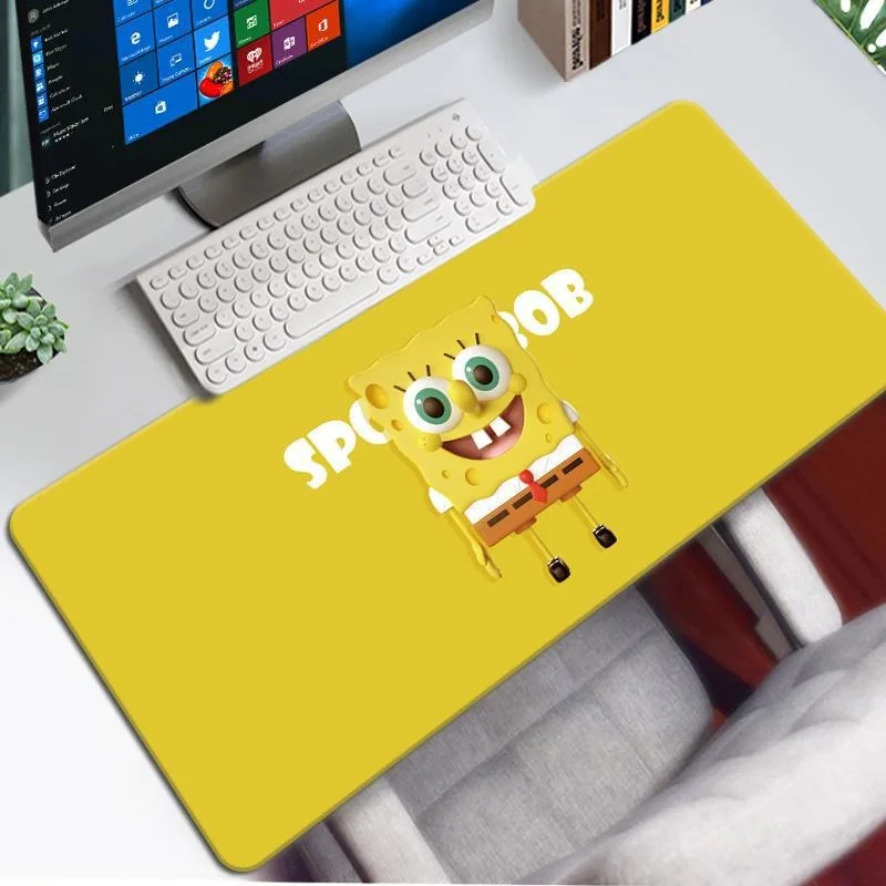 Kawaii حصيرة مكتبية على حافة لوحة الماوس سبونجبوب سكوير المطاط عدم الانزلاق الكمبيوتر لوحة الألعاب ماوس ألعاب لوحة المفاتيح الجدول منصات Deskmat #5