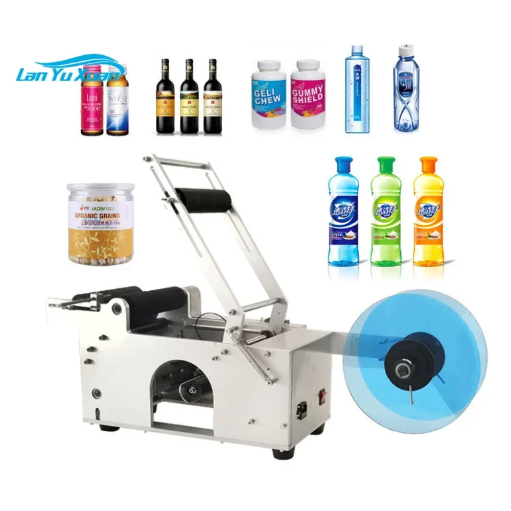 TAOXING New Design Semi-Automatic Adhesive Sticker Labeling Machine with Accurate Positioning for Round Bottle