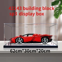 Acrylic Display Building Block Display Box 42143 Dustproof HD Display Box Building Block sp3 Car Display Box(62 * 30 * 20cm）