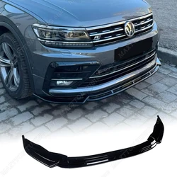 For Volkswagen Tiguan MK2 R Line 2017 2018 2019 2020 3PCS Front Bumper Diffuser Lip Splitter Spoiler Protector Car Accessories
