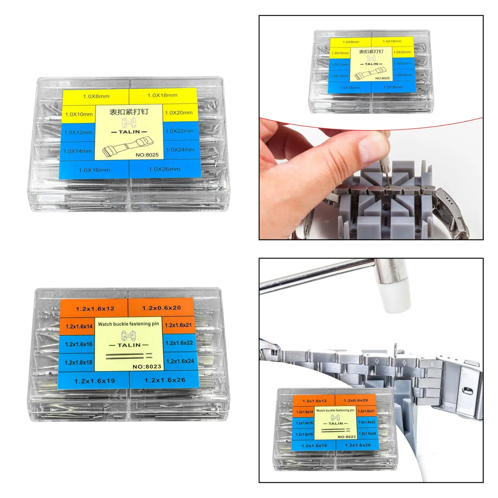 1 Kotak Batang Pegas Tali Jam Pengganti Alat Pembuat Jam Tangan Konektor Batang Aksesoris Jam Tangan Pembuatan Perhiasan Kit Alat Perbaikan Jam Tangan