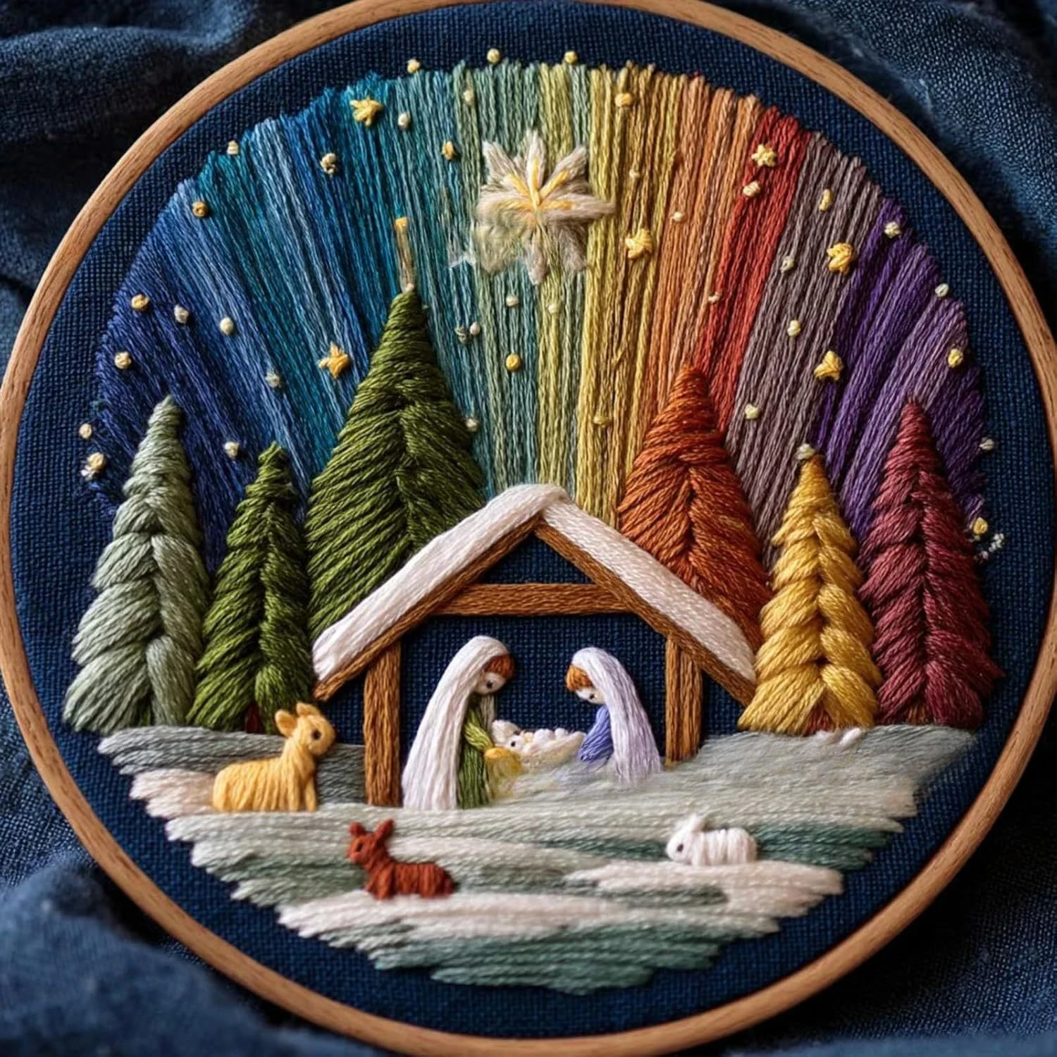 New Cross Stitch Flower Tree Landscape Embroidery Art Set Cross Stitch Kits with Thread Sewing Handmade Home Decor