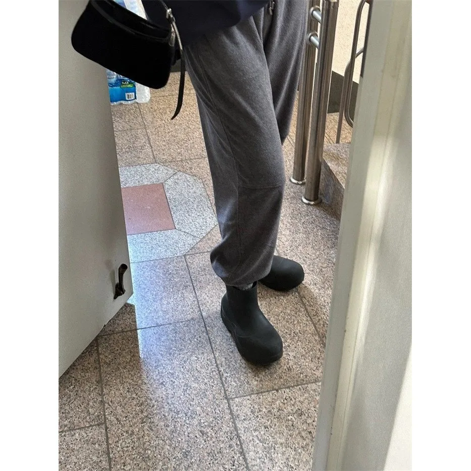 

Новые женские брюки Laid-ba Sle Dstring: широкие штанины, высокая талия, хлопковые спортивные штаны свободного кроя, зима 2025