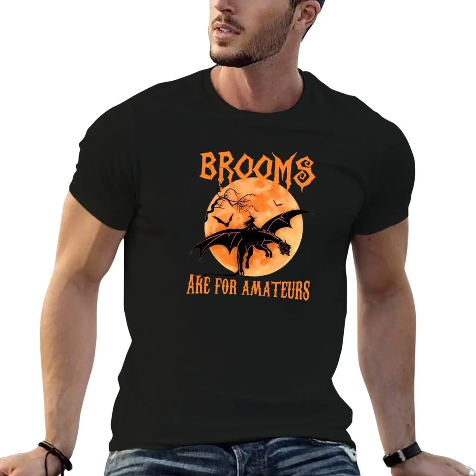 

Brooms are for Amateurs T-Shirt shirts graphic tee anime customizeds clothing for men