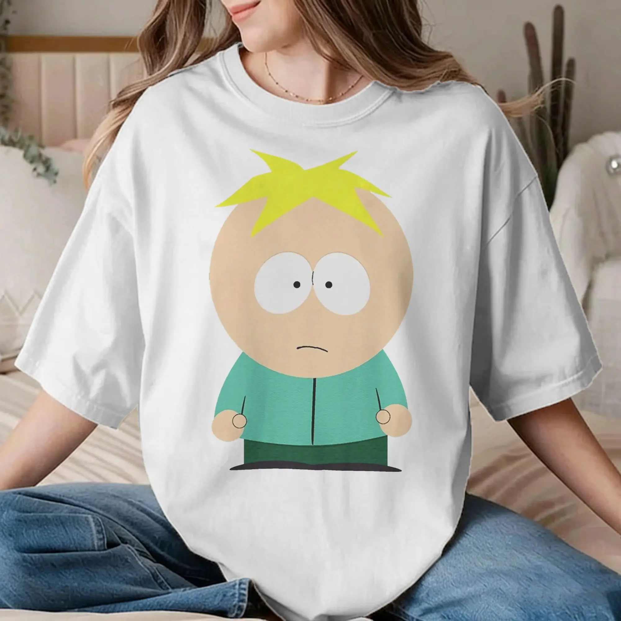 Novelty Butters Southparks T-Shirt Men Women Crewneck Cotton T Shirts Comedy Short Sleeve Tees Gift Idea Clothing