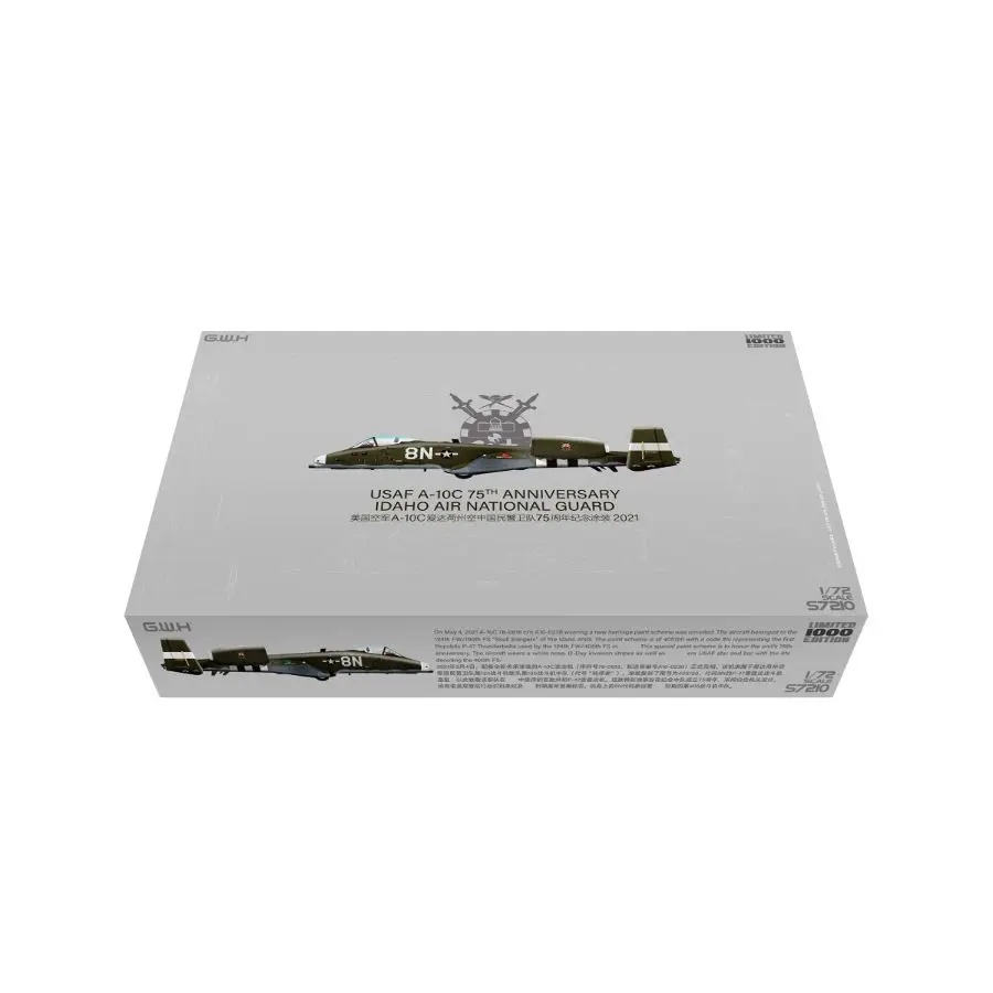 

S7210 Great Wall Hobby 1/72 USAF A-10C 75th Anniversary IDAHO AIR NATIONAL GUARD Aircraft Model Kit（Limited 1000 Edition）