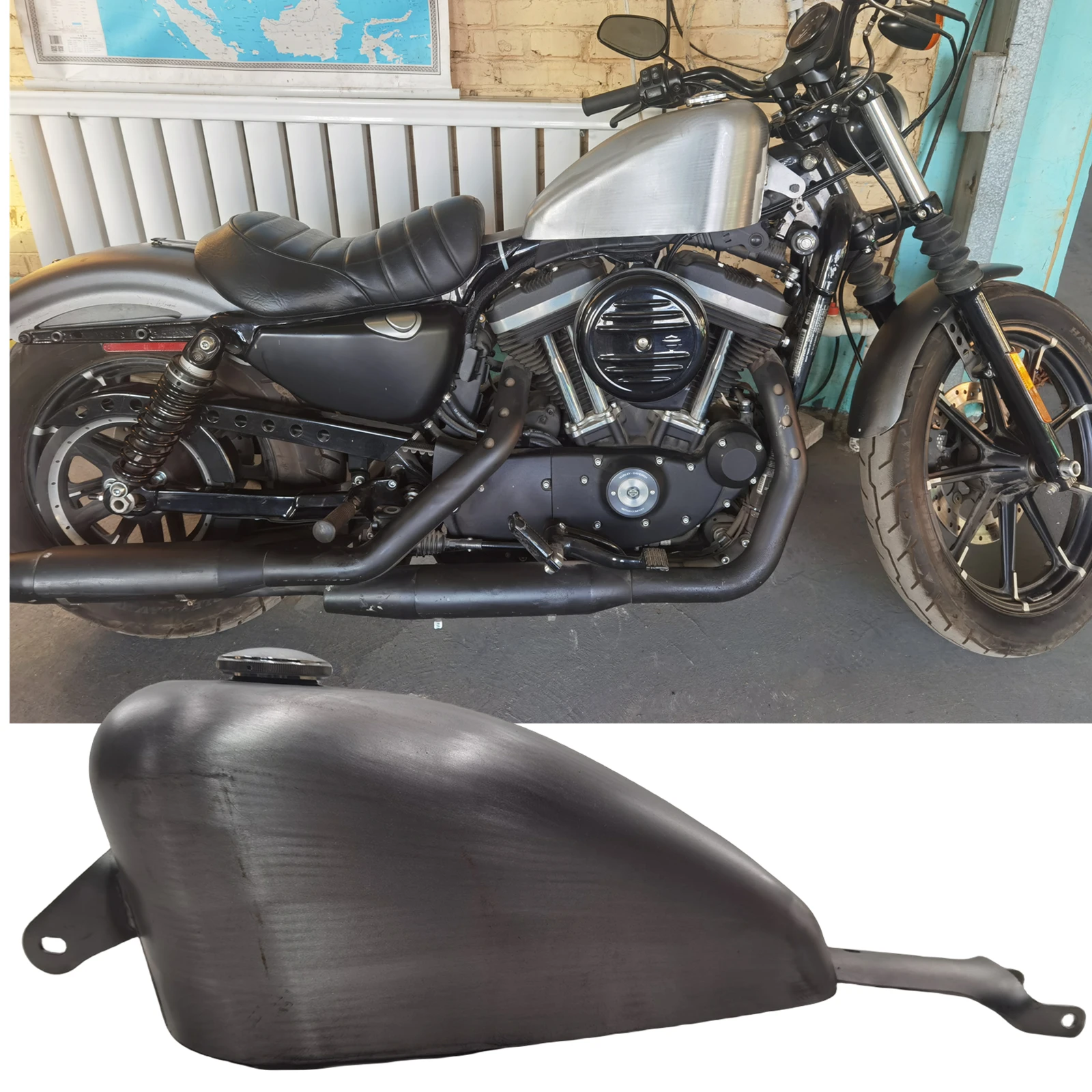 

7.5L Motorcycle Gas Petrol Fuel Tank For Harley-Davidson Sportster XL 883 1200 48 Forty Eight XL1200X 2007-2022 EFI Version Only