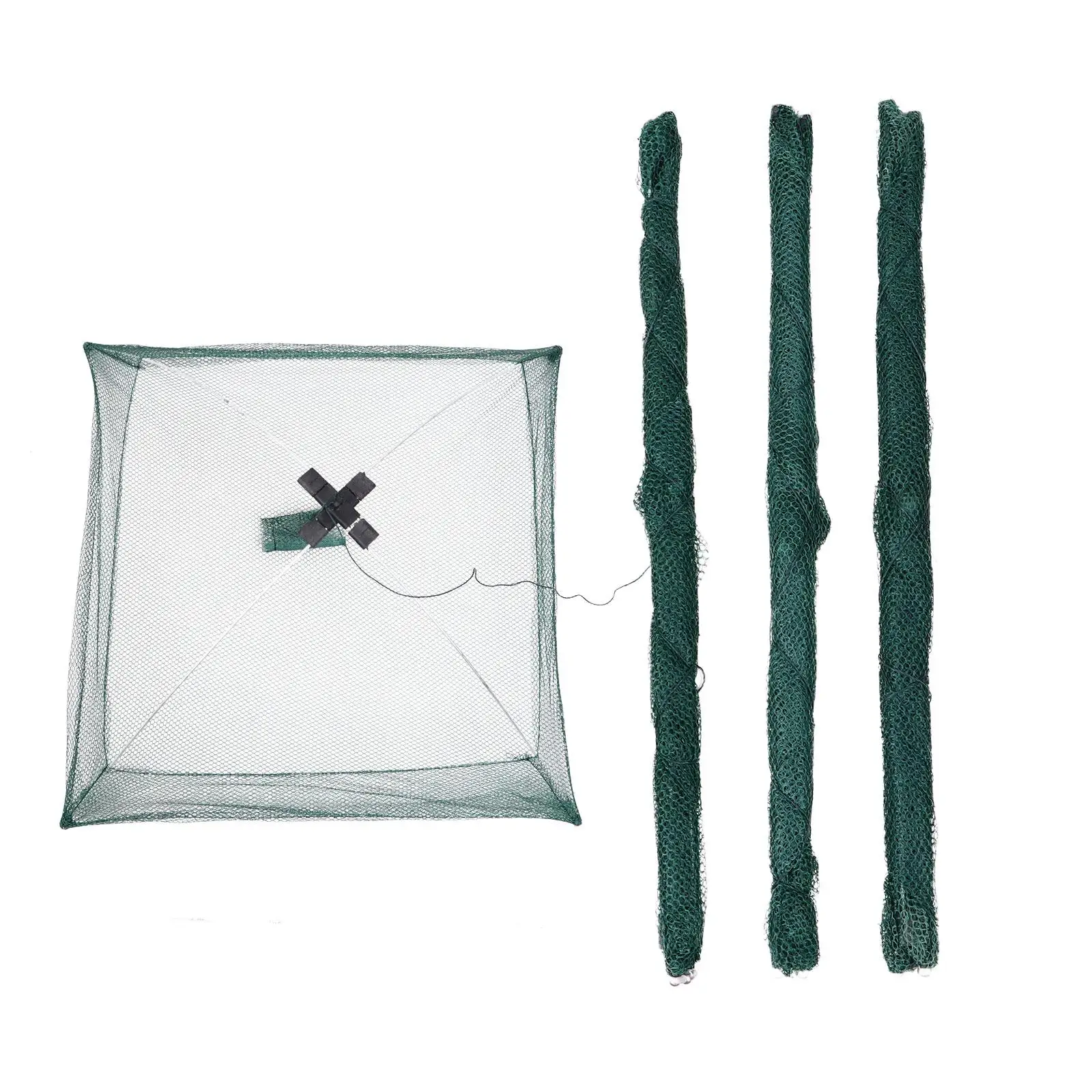 

4Pcs Automatic Fish Guard Foldable Nylon Portable Fishing Net Mesh Trap Durable Sea Water Freshwater Crab Shrimp