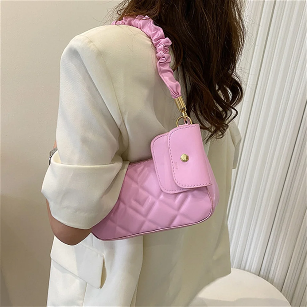 Mode Vrouwen Casual Schoudertas Met Mini Hasp Portemonnee Pu Mode Handtas Solide Handtas Tas Cadeau Voor Vriendinnen Vrouwen