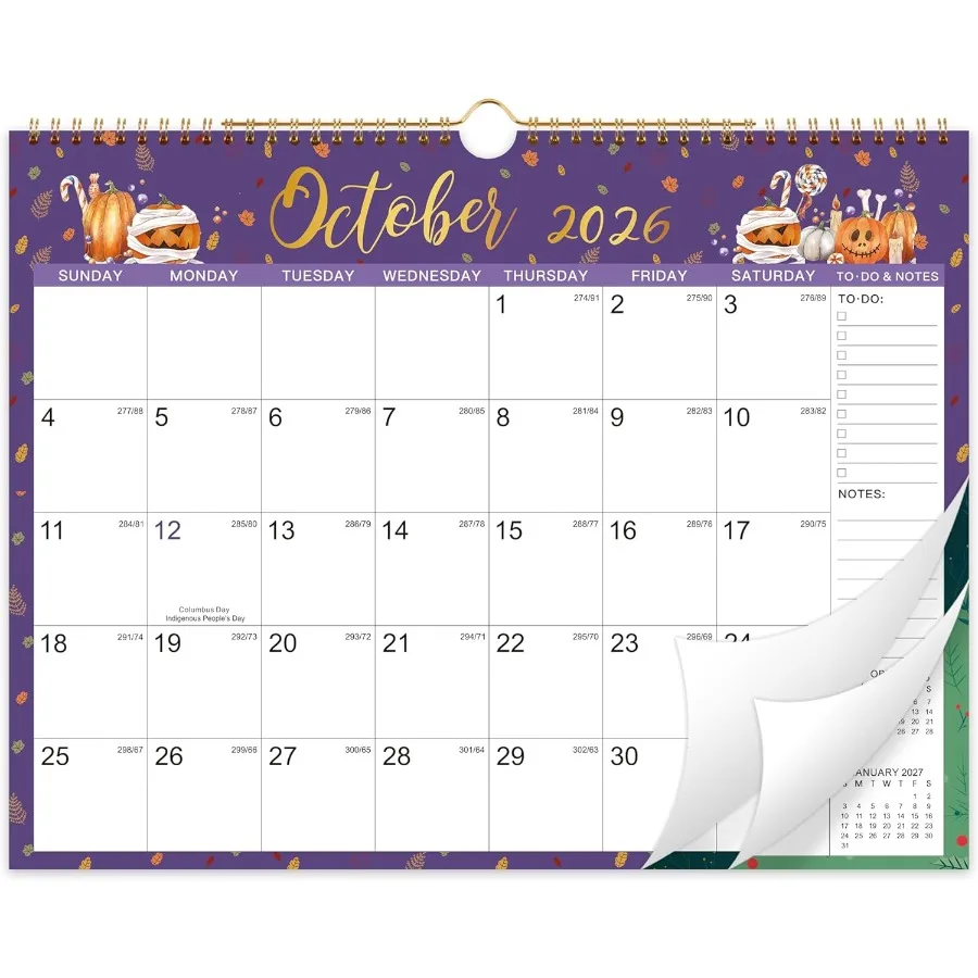 

2026 Calendar - 2026 Wall Calendar Jan. 2026 - Dec. 2026 15" x 11.5" 12 Months Wall Calendar 2026 with Premium Paper Strong Twi
