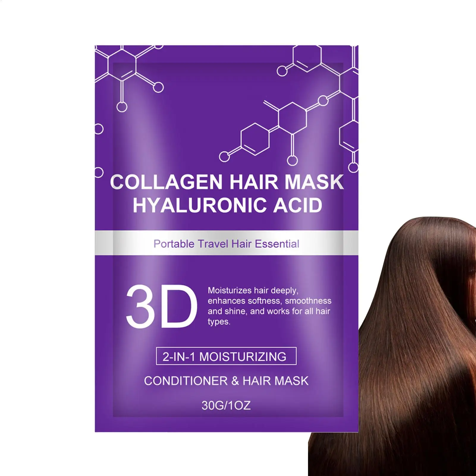 30g Keratin Hair Mask Repair Damaged Frizzy Hair Soft Smooth Shiny Nutrition Deep Moisturize Nourishing Hair Care