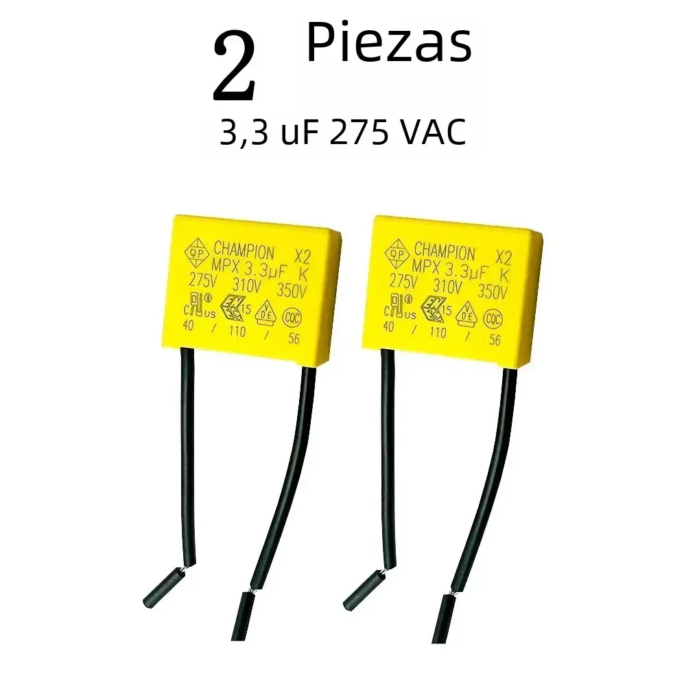 Zdjęcie 5: Kondensator z folii polipropylenowej 3,3 UF 275 V, odpowiedni do inteligentnego dotykowego przełącznika wentylatora kurtyny, linia neutralna