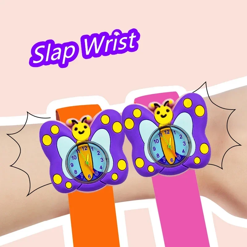 Baby Toy Watch Kids Slap Watches Children Study Time Clock Girls Boys Watches Children\'s New Year Birthday Christmas Party Gifts