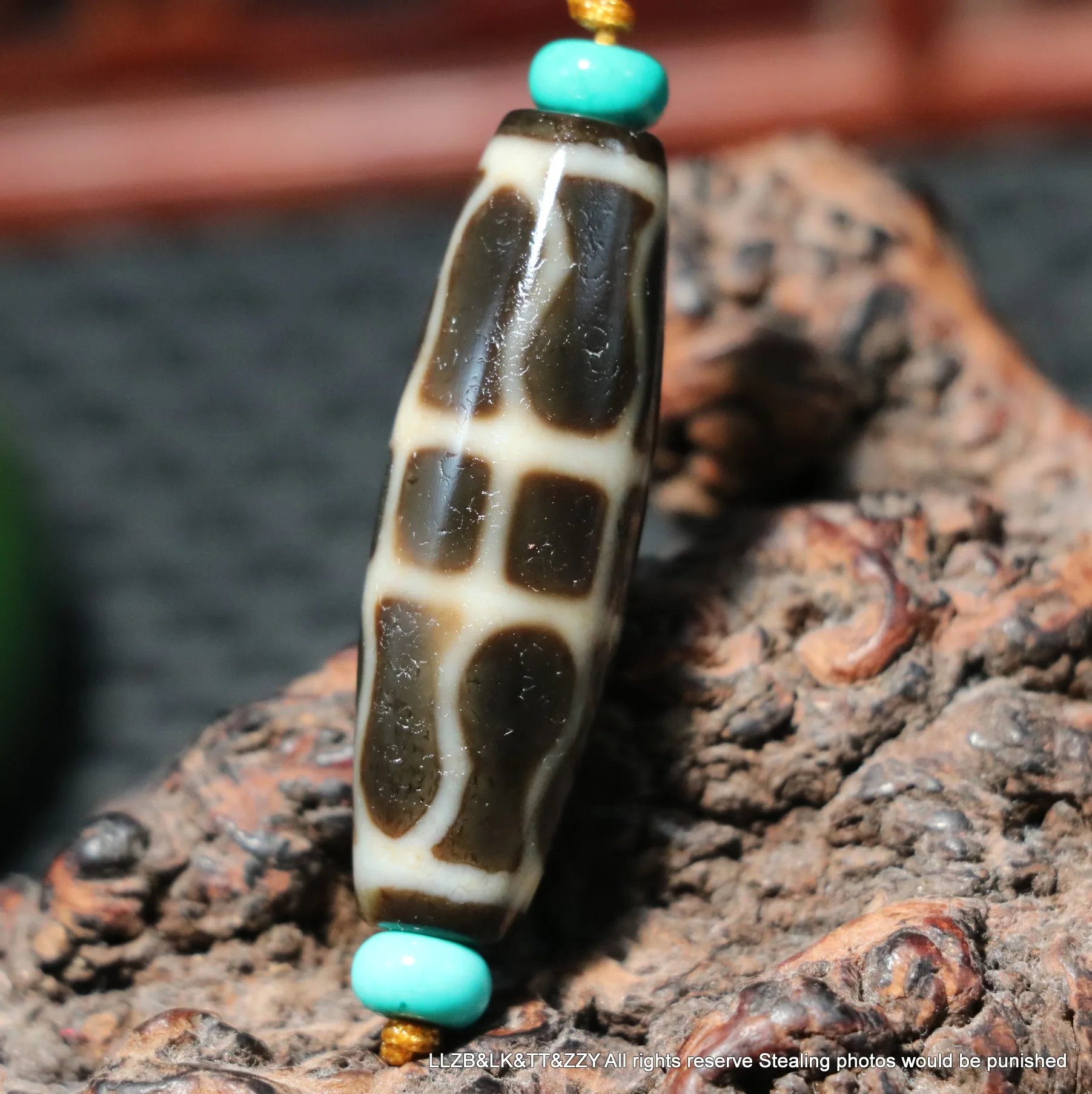 Energy Tibetan Old Agate Oily Patina KingKong Faqi Vajra Dorje dZi Bead Amulet A LKbrother Sauces Toq Quality